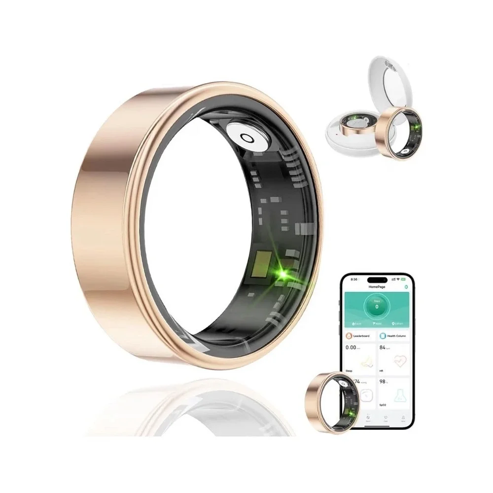 NWT Rose Gold Smart Ring Health Tracker Sleep Monitor Heart Rate Waterproof Sz 8